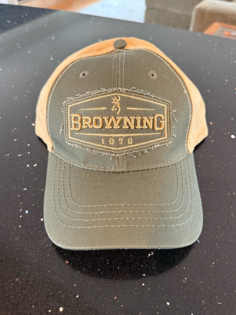 Browning Two-Tone Olive and Tan Baseball Hat